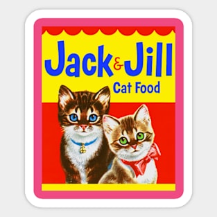 Jack and Jill Kittens Cat Food Sticker